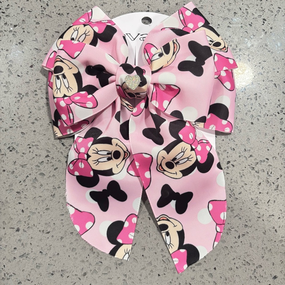 Charming Minnie Mouse Pink Hair Bow